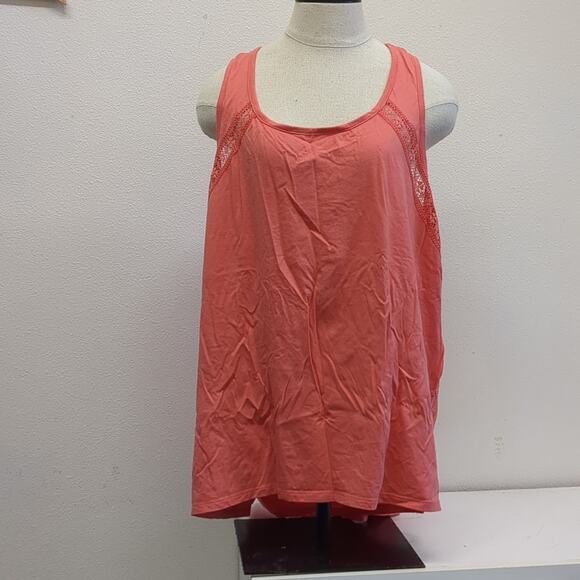Cacique Pink Asymmetrical Relaxed Tank Top size 18/20 - Picture 5 of 5
